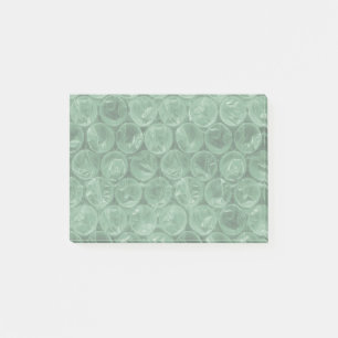 Green bubble wrap pattern post-it notes