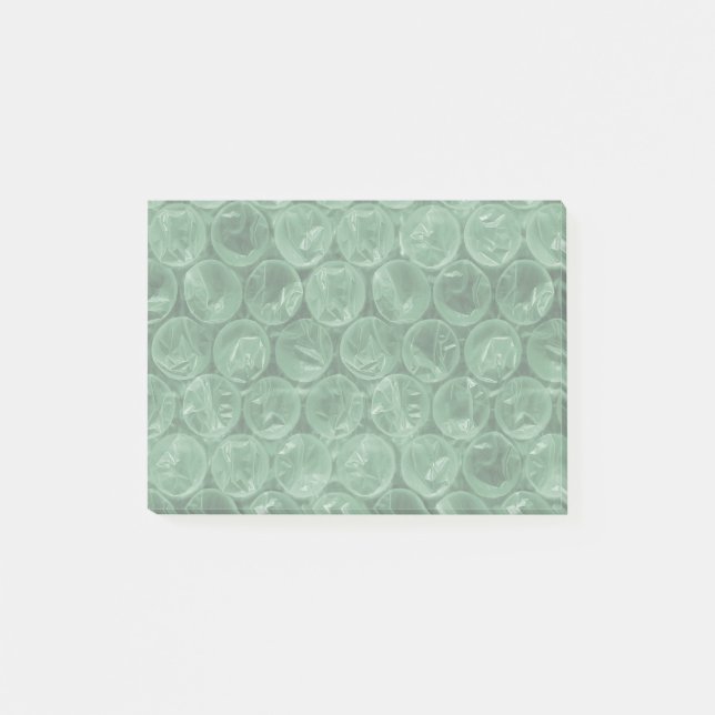 Green bubble wrap pattern post-it notes (Front)