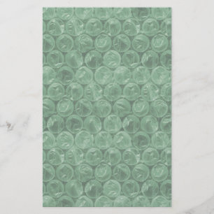 Green bubble wrap pattern stationery
