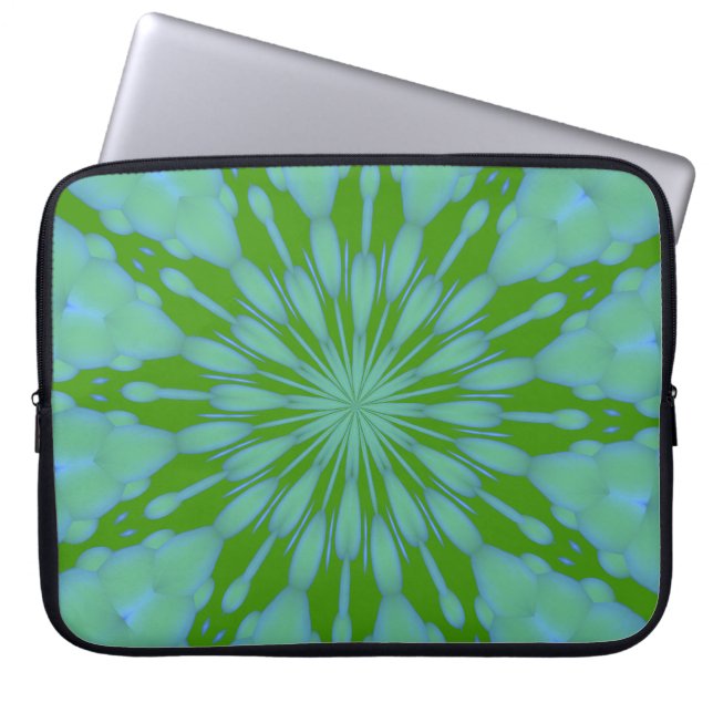 Green Bubble Zen Laptop Case (Front)