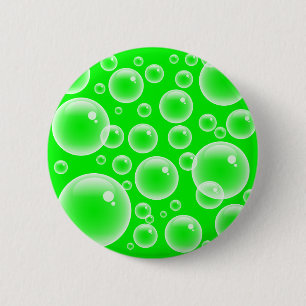 Green Bubbles 6 Cm Round Badge