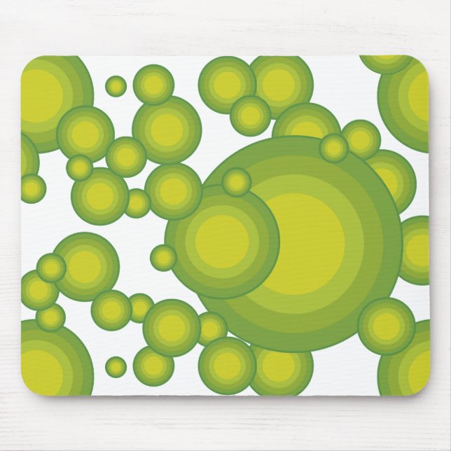 Green Bubbles Mouse Pad (Front)
