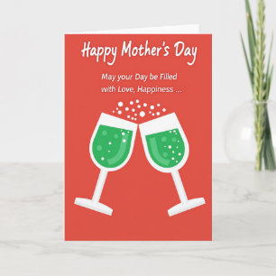 Green Bubbly Mothers Day Card