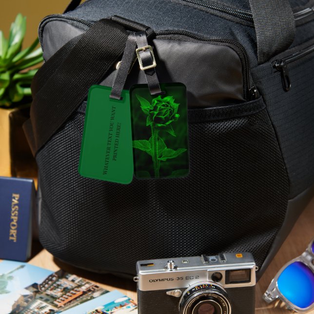 "Green Bud"  Luggage Tag (Front & Back)