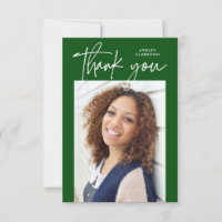 Green Budget Modern Calligraphy Photo Graduation