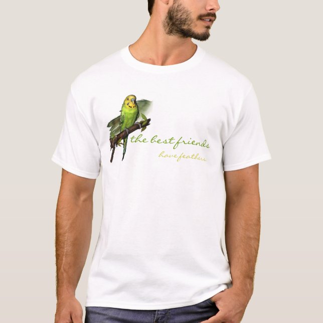 Green Budgie Art Tee (Front)
