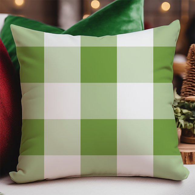 Green Buffalo Check Christmas Cushion (Creator Uploaded)