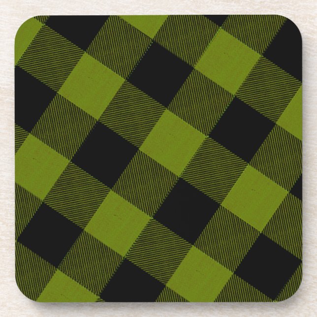 Green Buffalo Check Garden Coaster (Front)