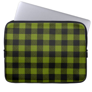 Green Buffalo Check Garden Laptop Sleeve