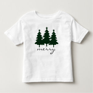 Green Buffalo Check Pine Trees Toddler T-Shirt