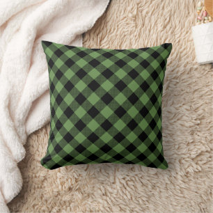 Green Buffalo Plaid   Lumberjack Pattern Cushion