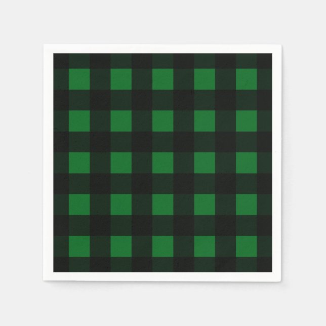 Green Buffalo Plaid Napkin (Front)
