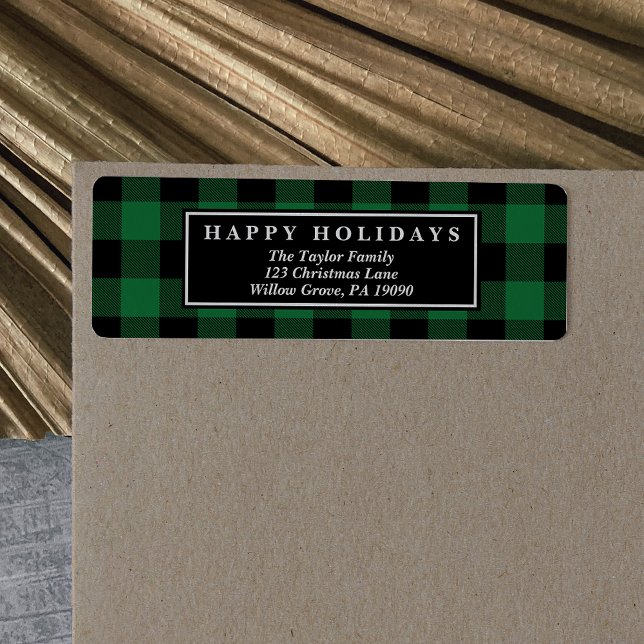 Green Buffalo Plaid Pattern Christmas Card (Creator Uploaded)