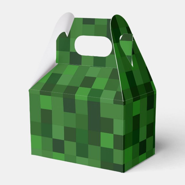 Green Building Block Gamer Favour Box (Front Side)