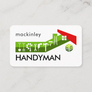 Green Building Handyman Tools Landscape Business Card