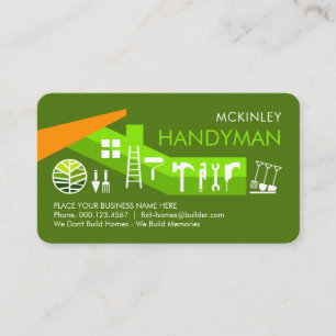 Green Building Landscape Handyman Tools Business Card