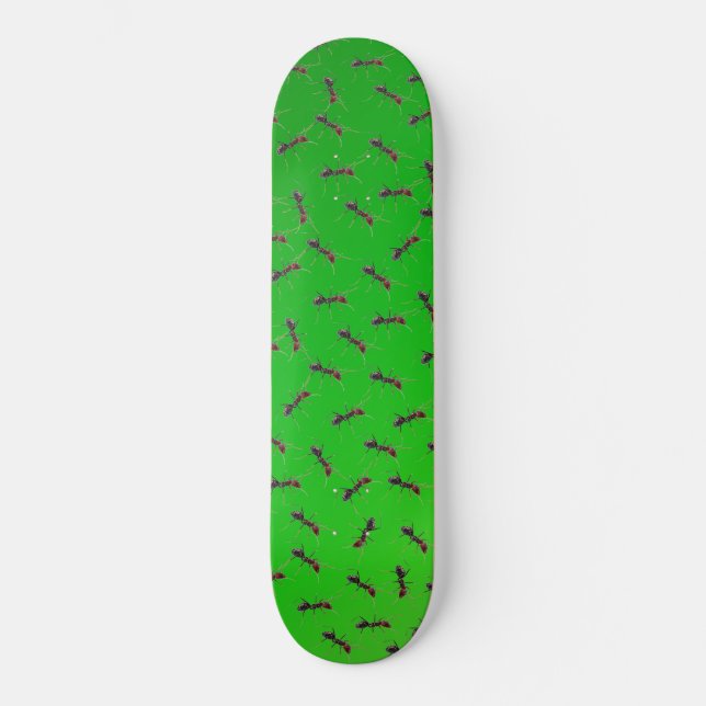 Green Bull Ants Swarming,  Skateboard (Front)