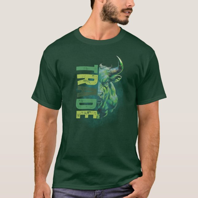 Green bull | Trade Design T-Shirt (Front)