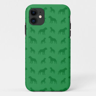 Green bulldog pattern iPhone 11 case
