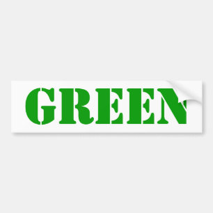 GREEN Bumber Sticker