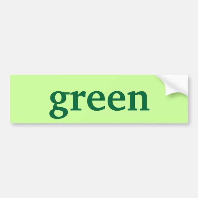 green bumper sticker (Front)