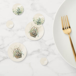 Green Bunny and Eucalyptus  Confetti