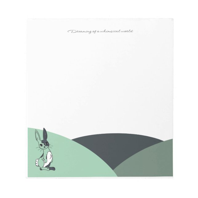 Green Bunny Notepad (Front)