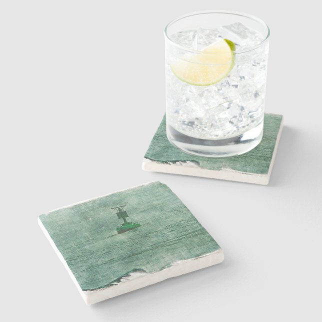 Green Buoy - Barnegat Inlet - New Jersey - IBSP Stone Coaster (Side)