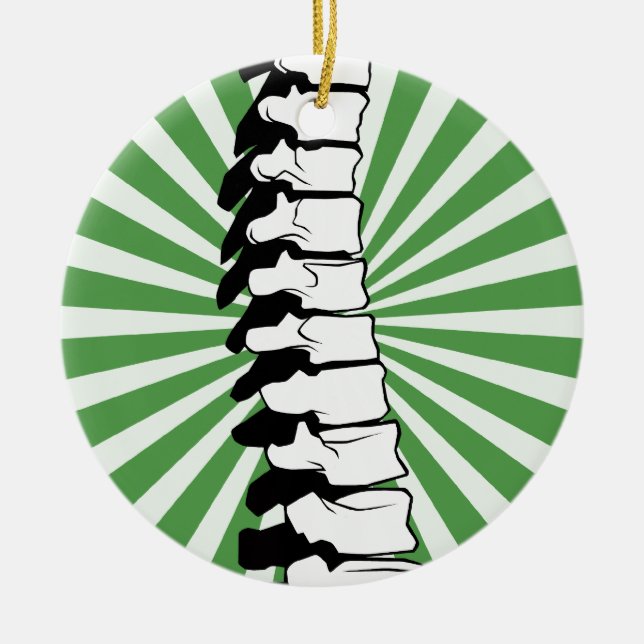 Green Burst Spine Ornament (Front)
