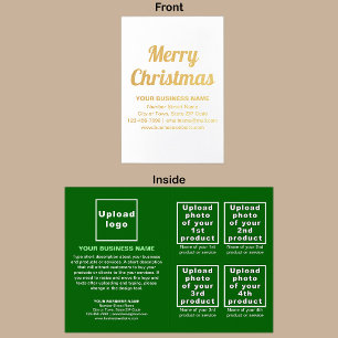 Green Business Brand on Christmas Foil Card
