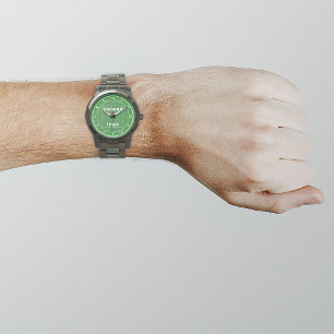 Green Business Brand on Men's Watch