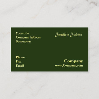 Green Business Card