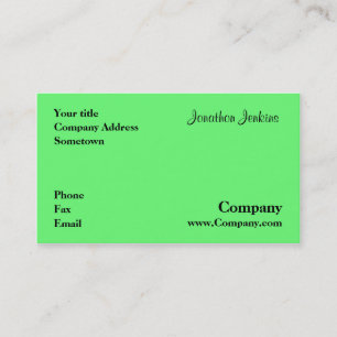 Green Business Card