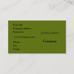 Green Business Card
