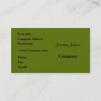 Green Business Card