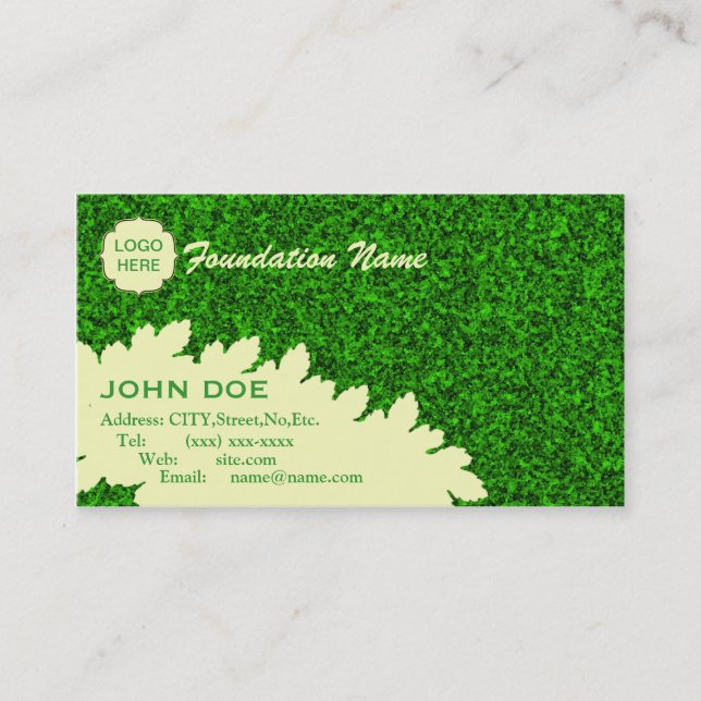 Green Business Card (Front)