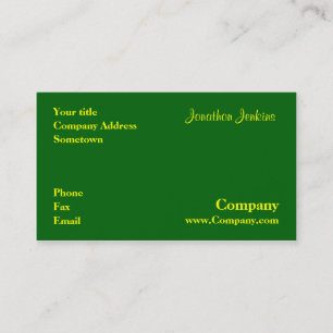 Green Business Card