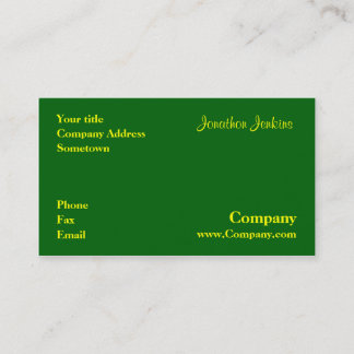 Green Business Card
