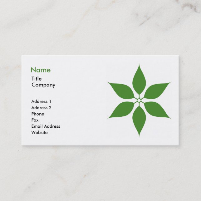 Green Business Card 2 (Front)