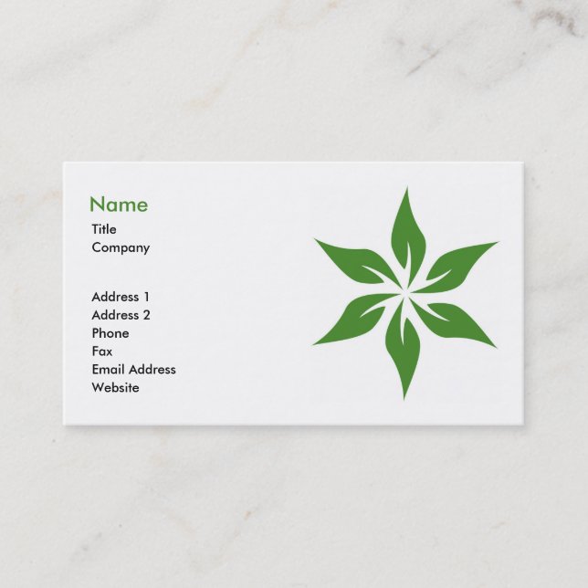 Green Business Card 3 (Front)