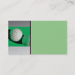 green business card template golf ball photo art