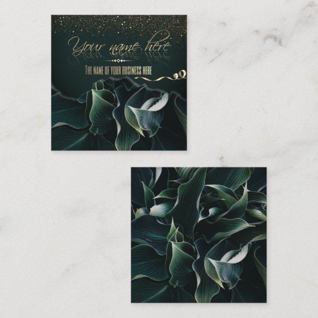 Green Business Card with Purine (Front/Back)