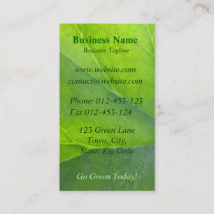 Green Business Cards
