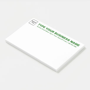 Green Business Font White Large post it note