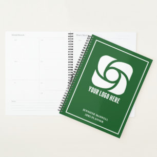 Green Business Logo Custom 2027 Company Planner