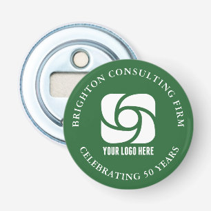 Green Business Logo Custom Business Party Bottle Opener