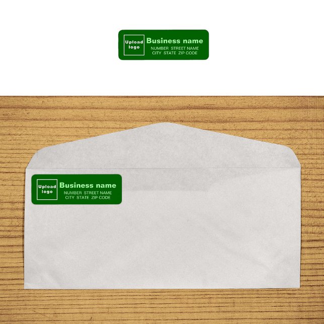 Green Business Return Address Label (Green business return address label on envelope)