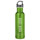 Green Business Water Bottle with Company Logo 24oz