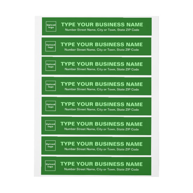 Green Business Wrap Around Address Label (Sheet)