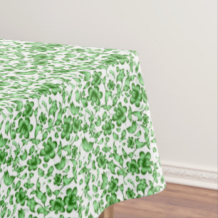 Green Butterflies Flowers Spring Floral Tablecloth